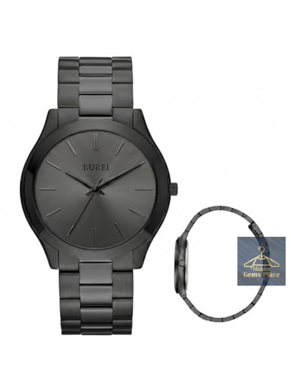Men's Stainless Steel Quartz Watch with Japanese Movement - Durable & Adjustable